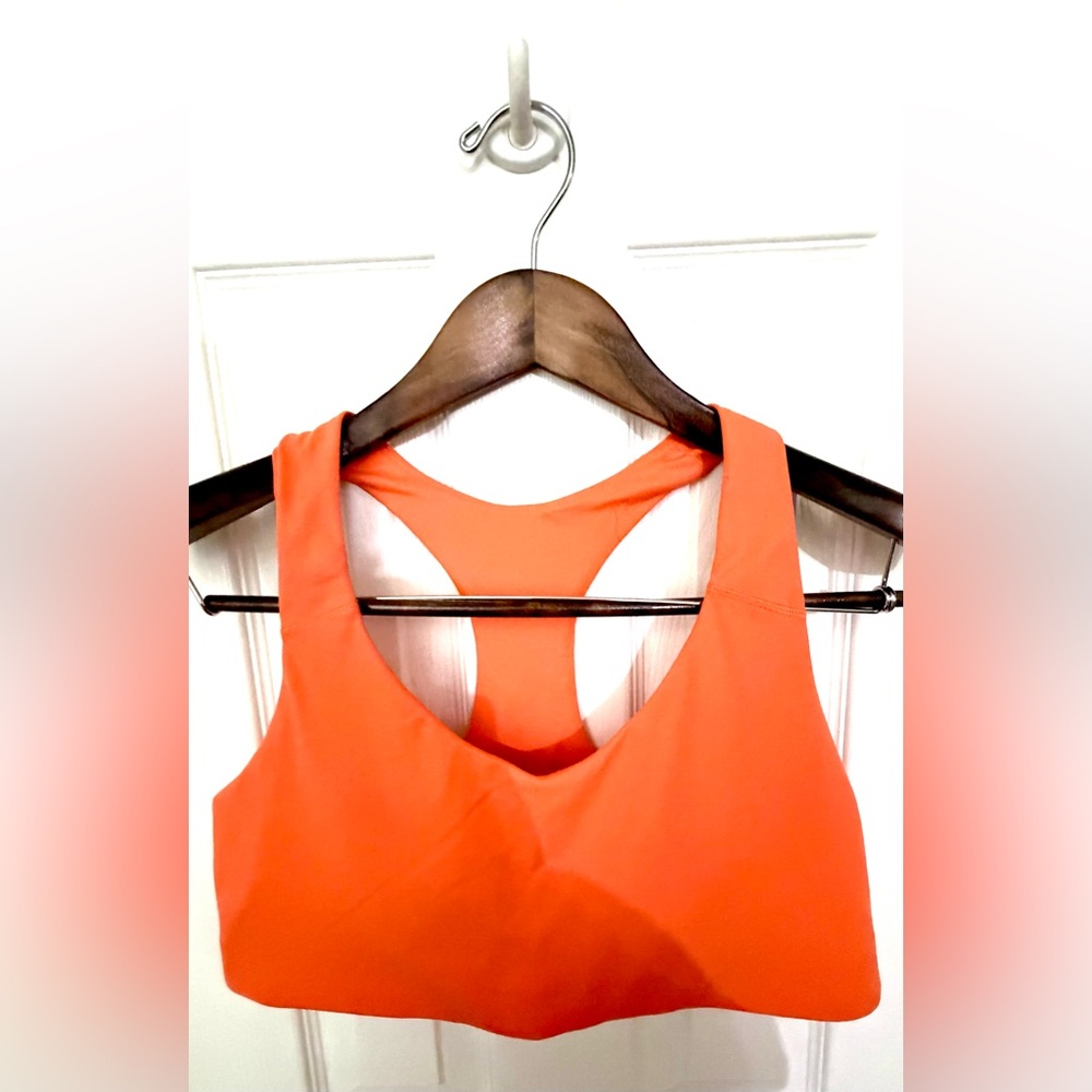 Women's Racerback Sports Bra - Bright Orange